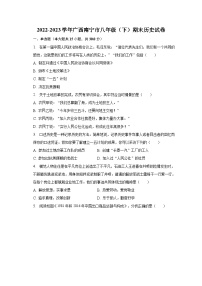 2022-2023学年广西南宁市八年级（下）期末历史试卷（含解析）