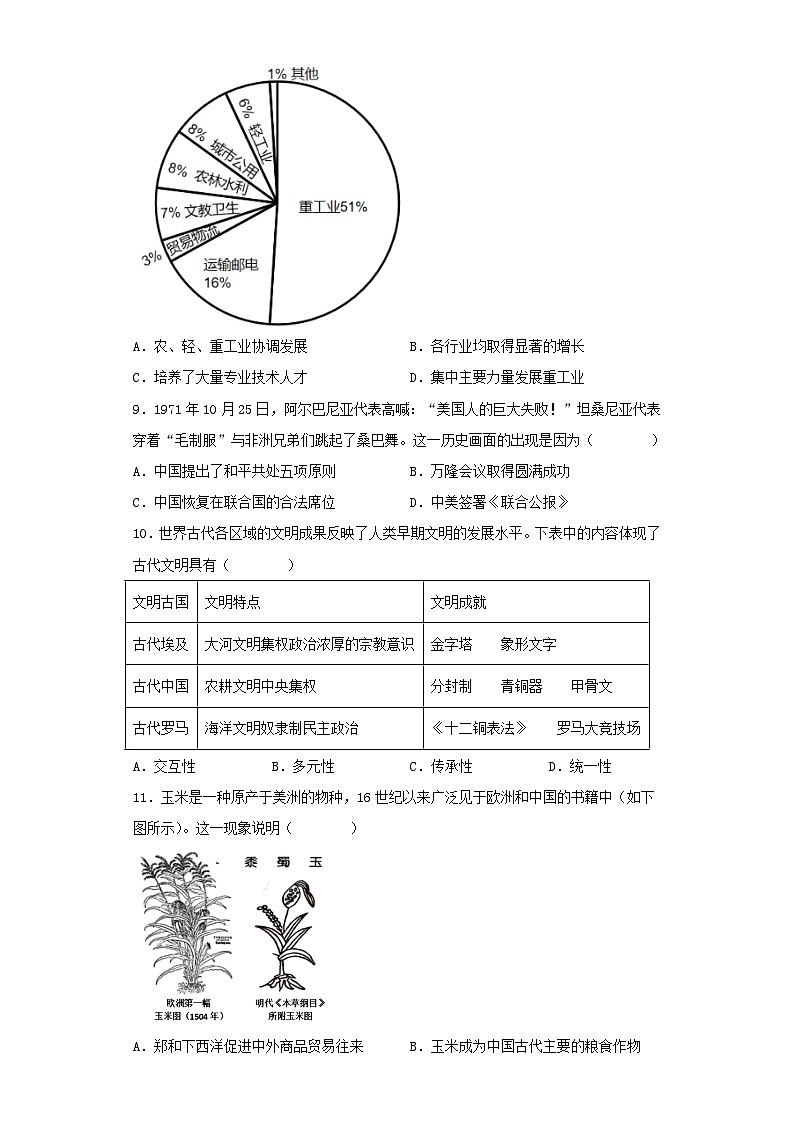 _2023年山西太原中考历史试题及答案03