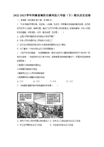 2022-2023学年河南省南阳市唐河县八年级（下）期末历史试卷（含解析）