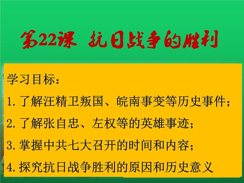 《抗日战争的胜利》优课教学课件第2页