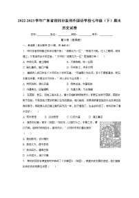 2022-2023学年广东省深圳市盐田外国语学校七年级（下）期末历史试卷（含解析）