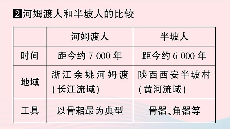 2023七年级历史上册第一单元史前时期:中国境内早期人类与文明的起源单元考点突破作业课件新人教版第7页