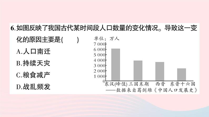 2023七年级历史上册第四单元三国两晋南北朝时期:政权分立与民族交融单元综合训练作业课件新人教版第7页