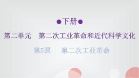 人教版世界历史九年级下册第二单元第二次工业革命和近代科学文化练习课件
