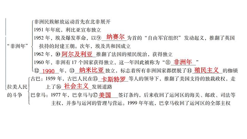 人教版世界历史九年级下册第五单元第19课亚非拉国家的新发展课件06