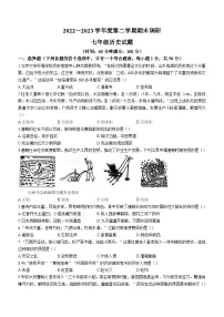 山东省聊城市东阿县2022-2023学年七年级下学期期末历史试题（含答案）