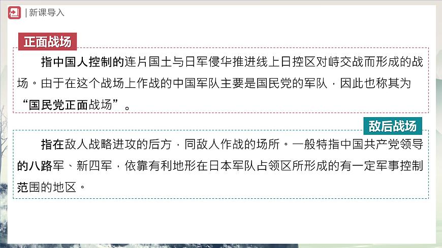 第20課 正面戰(zhàn)場的抗戰(zhàn)（教學(xué)課件）第2頁