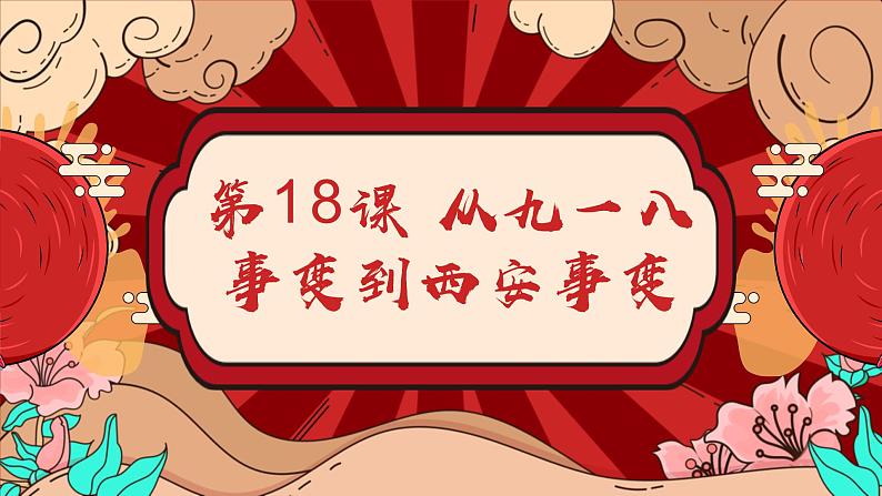 第18课 从九一八事变到西安事变(课件)01
