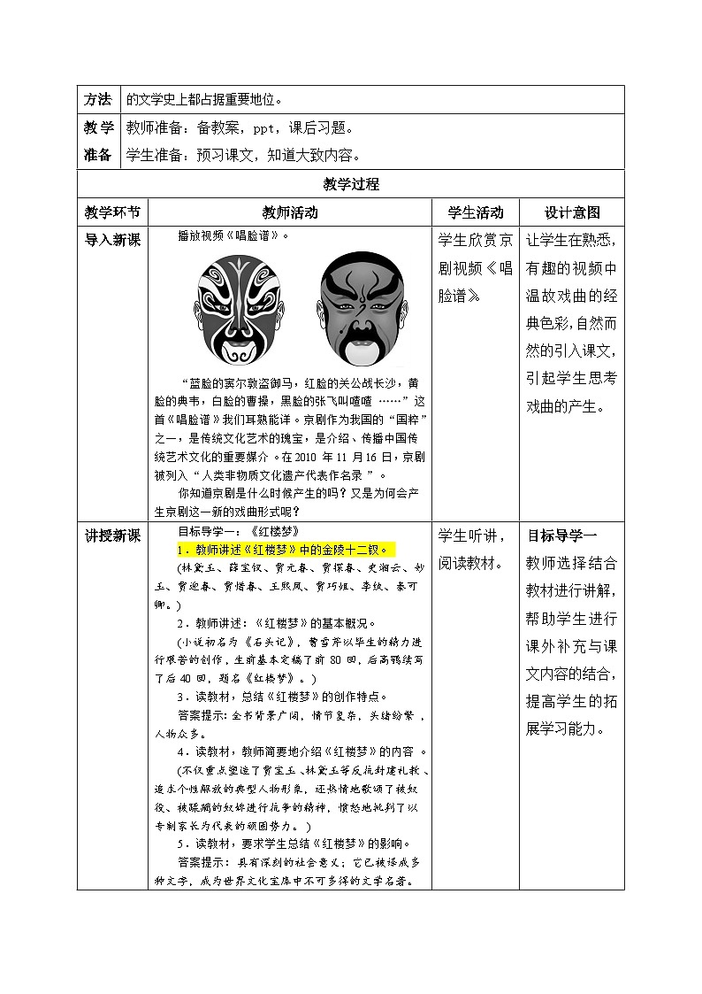 【核心素养】部编版初中历史七年级下册 21 清朝前期的文学艺术 精品教案第2页