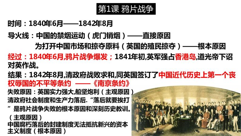 第一单元 中国开始沦为半殖民地半封建社会 精品复习课件04