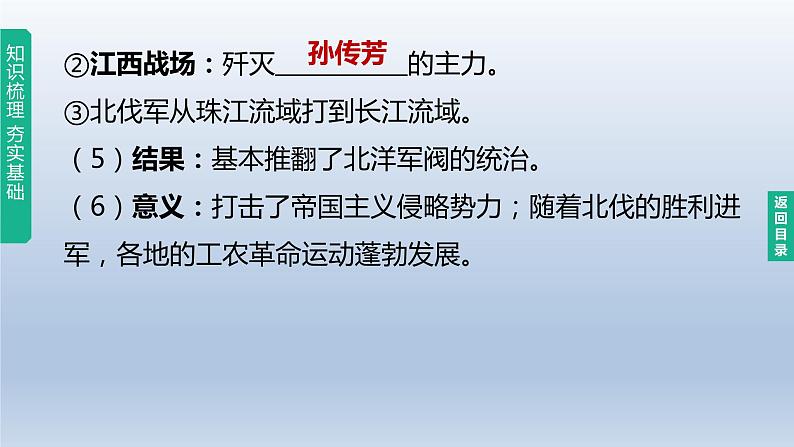中考历史总复习一轮复习课件:主题12 从国共合作到国共对立(含答案)06