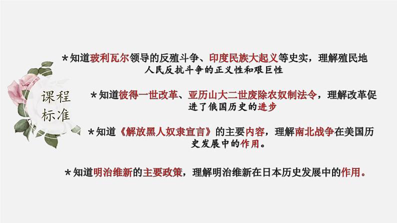 中考历史一轮复习考点讲练课件:殖民地人民的反抗与资本主义制度的扩展(含答案)02