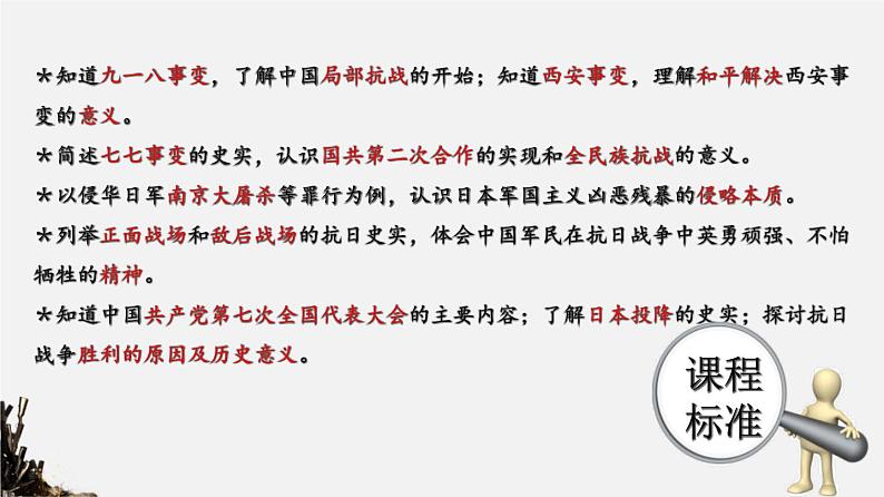 中考历史一轮复习考点讲练课件:中华民族的抗日战争(含答案)02