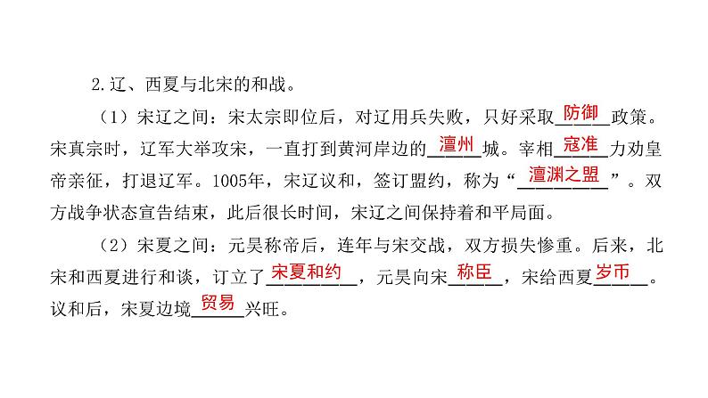 初中历史统编七下第7课 辽、西夏与北宋的并立同步预习课件03