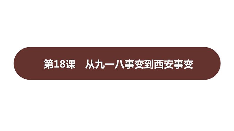 第六单元 第十八课 从九一八事变到西安事变 课件 2023-2024 部编版历史 八年级上册(深圳)01