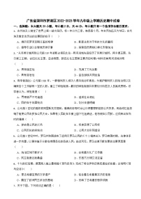 广东省深圳市罗湖区2022-2023学年九年级上学期历史期中试卷
