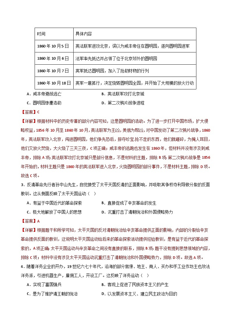 期中模拟卷02(广州)【测试范围:八上第1-14课】2023-2024学年八年级历史上学期期中模拟考试试题及答案(含答题卡)02