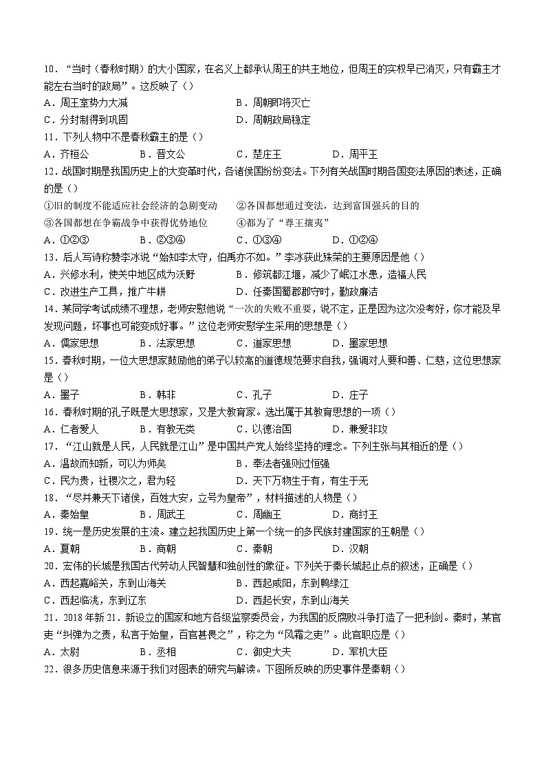辽宁省盘锦市第一完全中学2023—2024学年七年级上学期期中历史试题(含答案)02