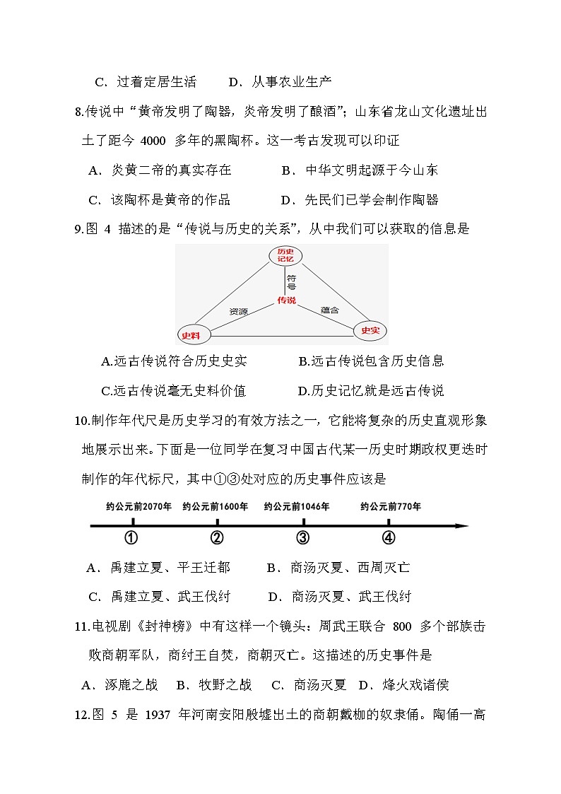 广东省深圳市龙华区2023-2024 学年第一学期八校联合七年级历史期中学情调查试卷(含答案)第3页