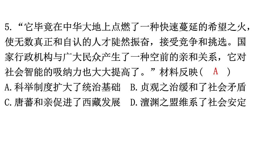 初中學業(yè)水平考試歷史模擬卷(一)課件第6頁