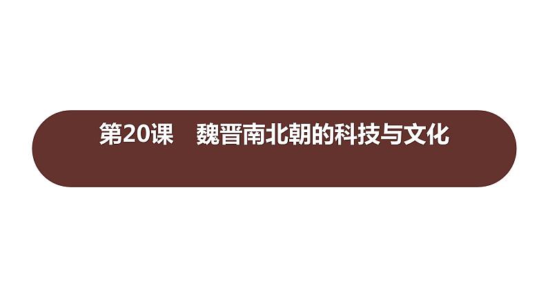 第四单元 第20课 魏晋南北朝的科技与文化 习题课件 部编版历史 七年级上册第1页
