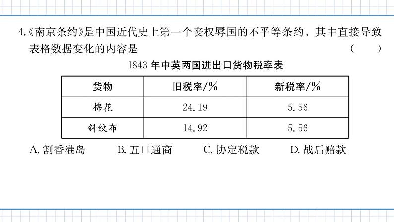 人教版历史八上 第一、二单元 单元测试卷(练习课件)04