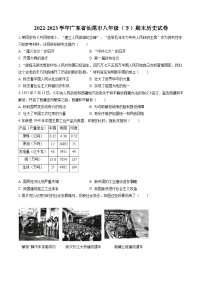 2022-2023学年广东省汕尾市八年级（下）期末历史试卷(含答案解析)