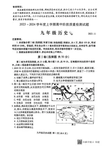 山东省临沂市兰山区2023-2024学年九年级上学期期中历史试题