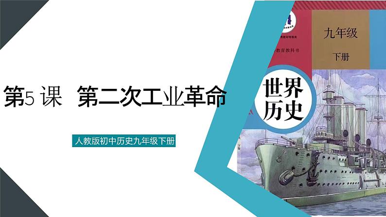 【核心素养】人教版初中历史九年级下册第5课第二次工业革命课件+教案+分层作业(含教学反思,含答案)01