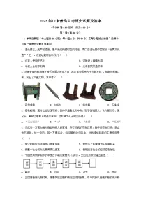 2023年山东青岛中考历史试题及答案