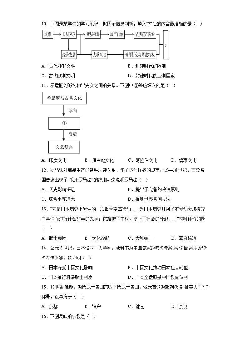 福建省南平市建阳区2023-2024学年九年级上学期期中综合评估历史试题(含解析)第3页