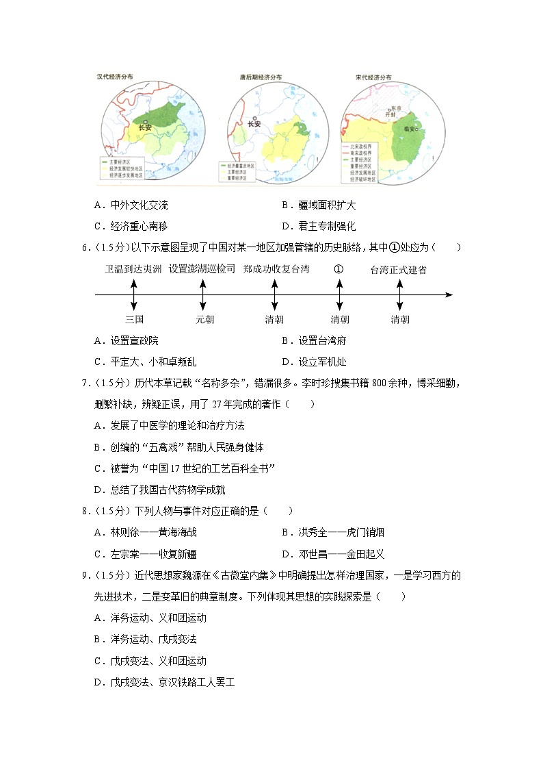 2023年北京市房山区中考历史一模试卷02
