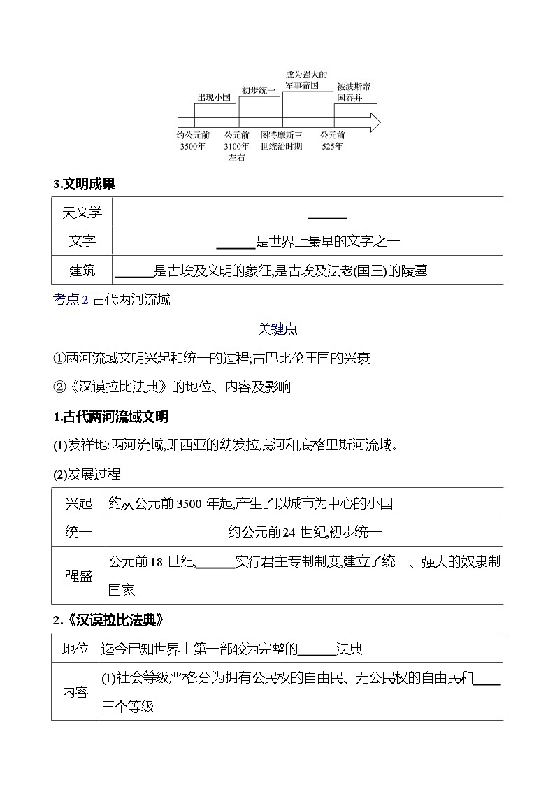 第二十单元 古代亚非欧文明 学案 2023-2024 初中历史复习02