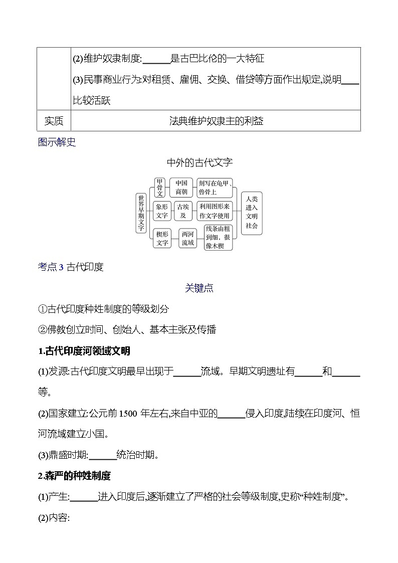 第二十单元 古代亚非欧文明 学案 2023-2024 初中历史复习03