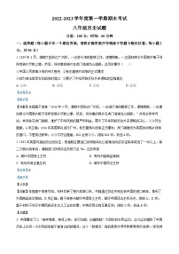 山东省日照高新区中学2022-2023学年八年级上学期期末历史试题