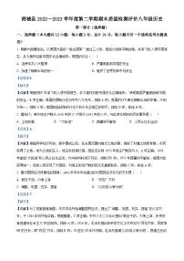 陕西省渭南市澄城县2022-2023学年八年级下学期期末历史试题（解析版）