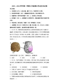 北京市燕山地区2023_2024学年九年级上学期期末历史试题（含解析）