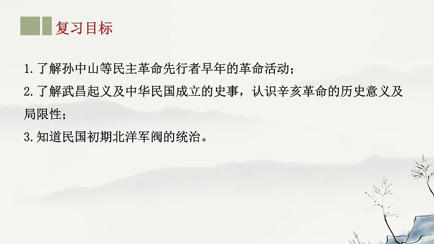 主題10 資產階級民主革命與中華民國的建立-2023年-2024年中考歷史第一輪復習課件第2頁
