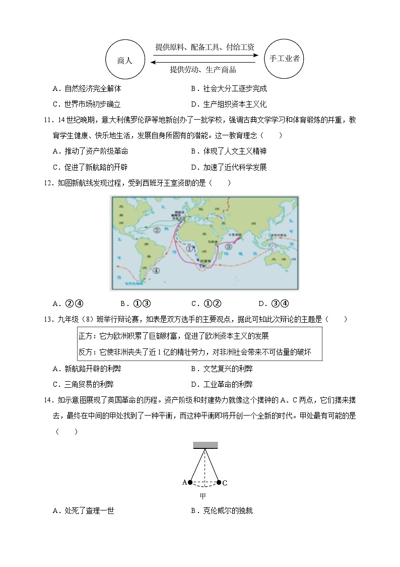 2023-2024学年人教部编版统编版九年级上学期期中学情调研历史试题(含答案解析)第3页