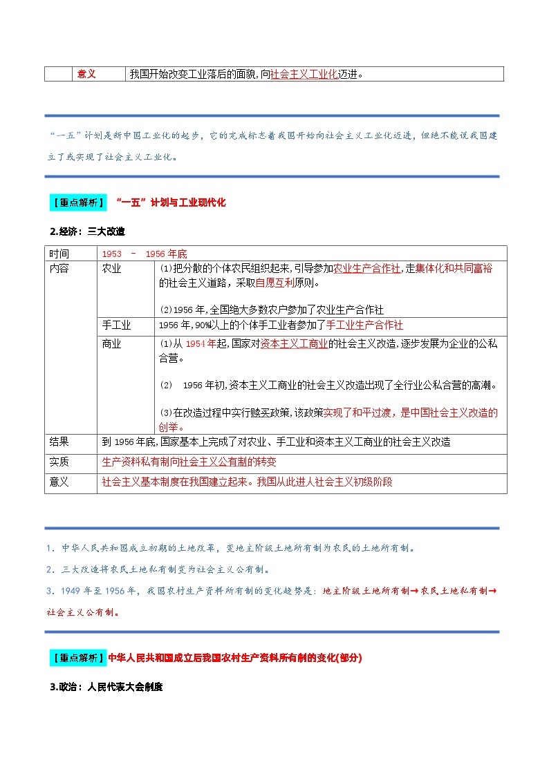 期中期末复习：社会主义制度的建立与社会主义建设的探索 课件+教案+学案+练习（含答案）02