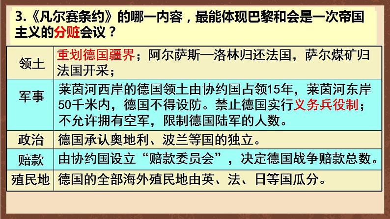 人教部编版历史九年级下册10《凡尔赛条约》和《九国公约》课件+学案+视频素材07