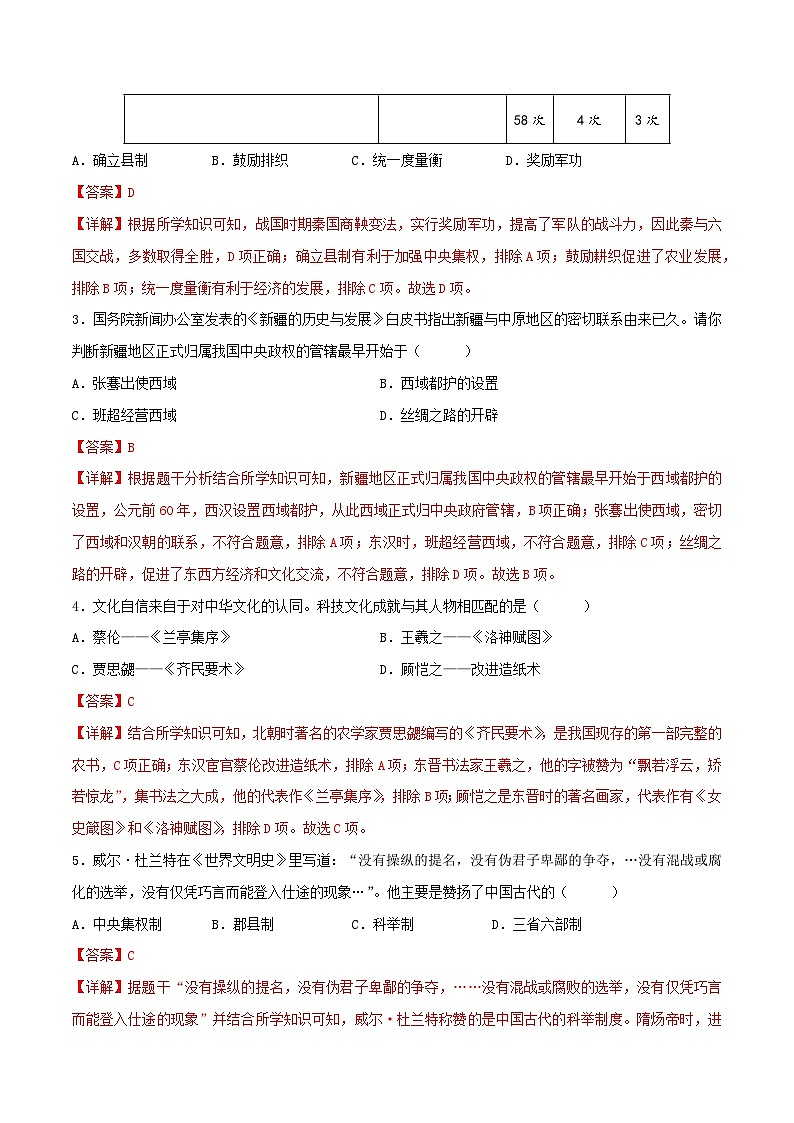 安徽省备战2024年中考历史模拟卷03(解析版)第2页