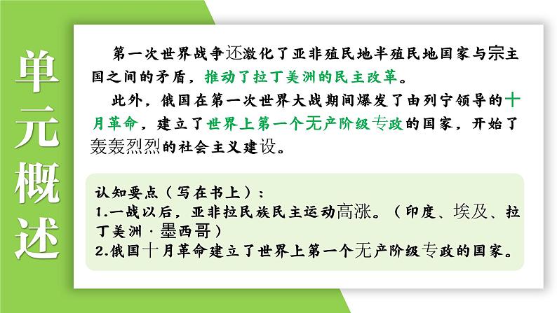 九年级下册第三单元 第一次世界大战和战后初期的世界-2024年中考历史一轮复习课件(部编版)第4页