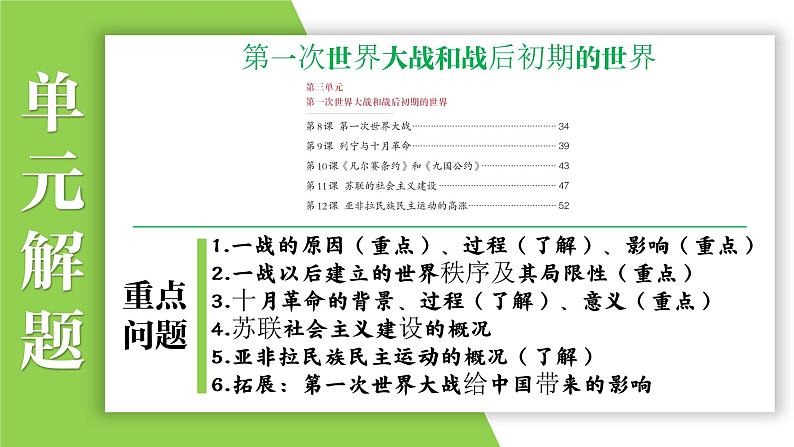 九年级下册第三单元 第一次世界大战和战后初期的世界-2024年中考历史一轮复习课件(部编版)第6页