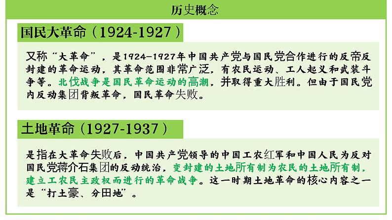 八年级上册第五单元 从国共合作到国共对立-2024年中考历史一轮复习课件(部编版)第6页