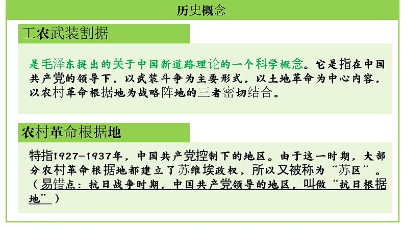 八年级上册第五单元 从国共合作到国共对立-2024年中考历史一轮复习课件(部编版)第7页