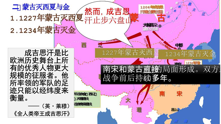 【趣味課堂】部編版初中歷史七年級下冊 第10課蒙古族的興起與元朝的建立-課件第8頁