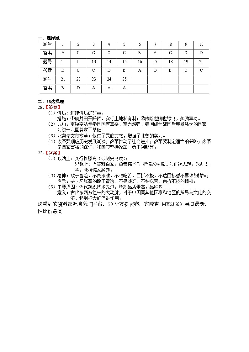 甘肃省兰州市第五十五中学2023-2024学年部编版七年级下学期开学测试历史试卷第1页