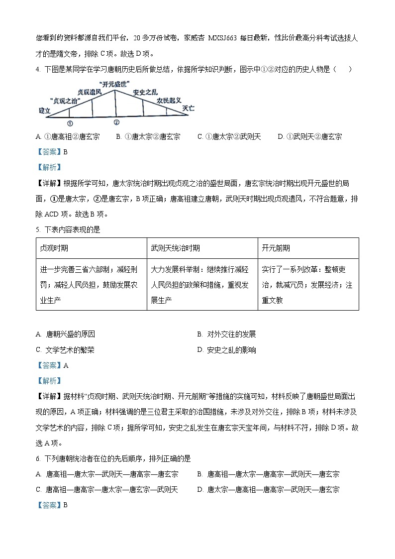 91，山东省聊城市东阿县第三中学2023-2024学年七年级下学期开学历史试题02