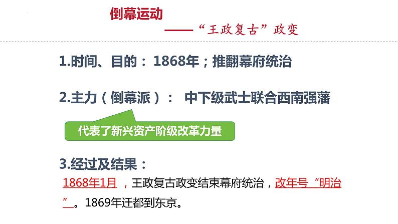 1.4+日本明治维新++课件++2023-2024学年统编版九年级历史下册第8页